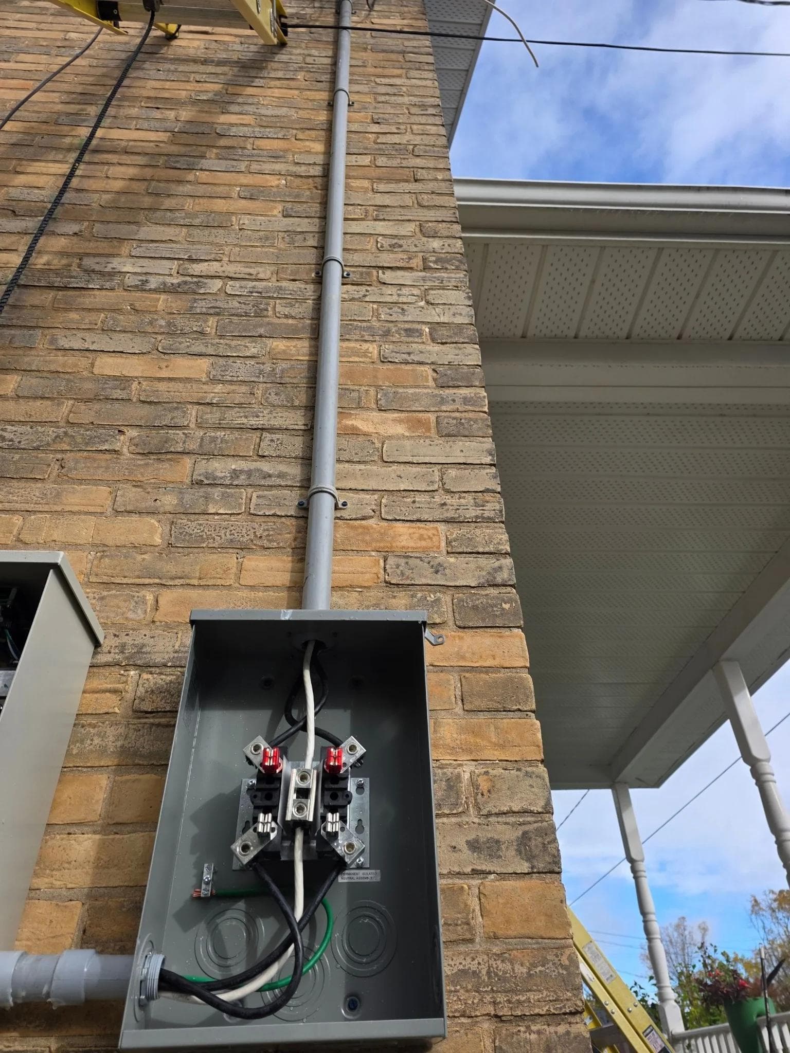 Panel Install in Progress - electrical work completed by licensed electrician in Hamilton Ontario